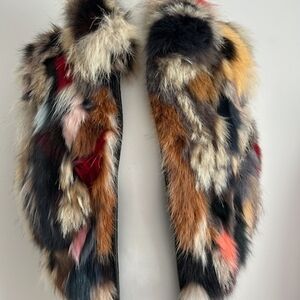 Multicolor Real Fur Vest